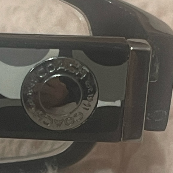 Coach BERNICE 844 BLACK Eyeglasses Frames Grey White Rectangle - Picture 8 of 16